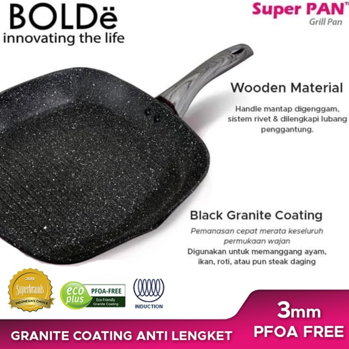 Bolde Super Pan Grill Pan 28CM - Black Dark